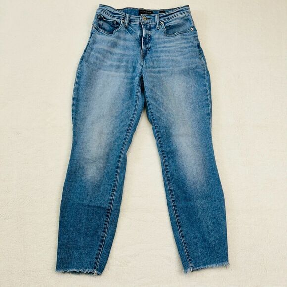 Lucky Brand Straight Ankle Crop Jeans 8/29 Mid Rise Dark Wash Denim - Picture 2 of 16